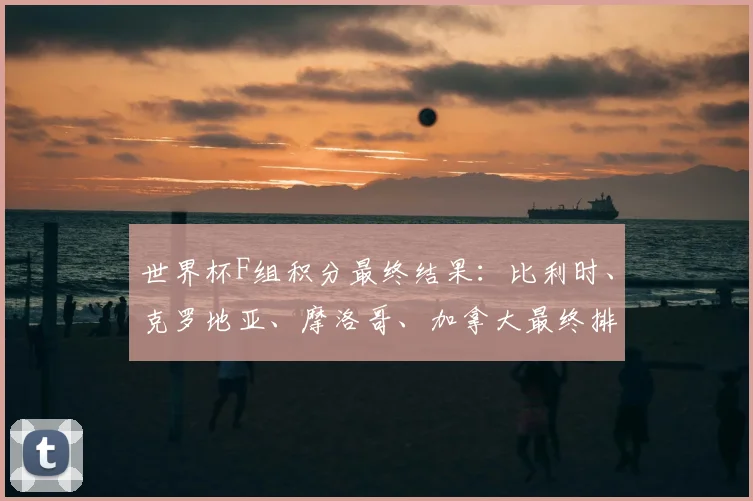 世界杯F组积分最终结果：比利时、克罗地亚、摩洛哥、加拿大最终排名